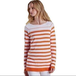 Barbour Chock Striped Knit in Marigold sz 14